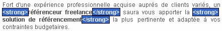 Détection des balises strong et em sous opera